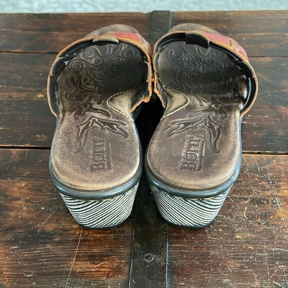 Born Multi-Color Leather Platform Sandals Size 7/38 - Picture 3 of 8